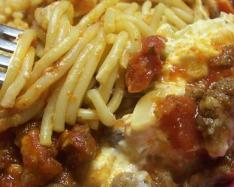 spaghetti casserole cream cheese